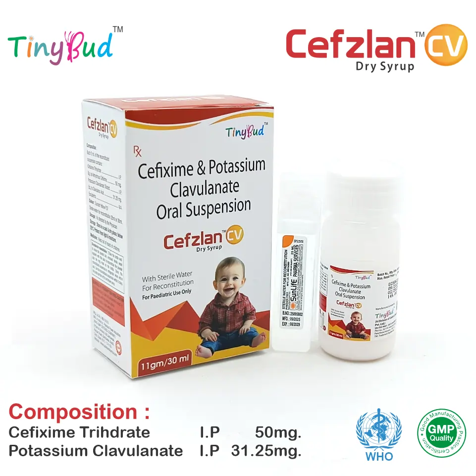 Cefixime 50mg + Clavulanic Acid 31.25mg Dry Syrup at the best price in PCD Pharma Franchise for Bacterial infections